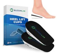 Cojines de talón para aliviar el dolor de talón, paquete de 2 elevadores de talón para tendinitis de Aquiles, inserciones de cuña para fascitis plantar, espolón óseo, alivio del dolor de pies,