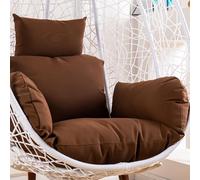 Cojines Espesos De Silla De Huevo Colgante, Cojín De Silla De Columpio De Huevo Suave, Cojines para Colgar La Silla De Huevo De Cesta con Reposacabezas Y Reposabrazos(Color:Color café Intenso)