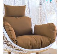 Cojines Espesos De Silla De Huevo Colgante, Cojín De Silla De Columpio De Huevo Suave, Cojines Para Colgar La Silla De Huevo De Cesta Con Reposacabezas Y Reposabrazos(Color:Color café claro)