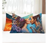 Cojines Exterior 25x50 Fundas Cojines Rectangulares Pareja Funda Cojin Flor Impermeable Lino Funda Almohada para Otoño Terraza Banco Jardin Cojin Decorativos con Cremallera Invisible 2 Piezas G1-901