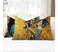 Cojines Exterior 30x50 Fundas Cojines Rectangulares Abstracto Funda Cojin Pareja Impermeable Lino Funda Almohada para Otoño Terraza Banco Jardin Decorativos con Cremallera Invisible 2 Piezas G1-899
