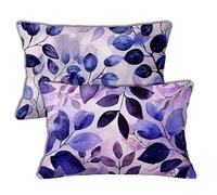 Cojines Exterior 40x60 cm Púrpura Cojines Sofa Hoja Cushions Decoracion 2 Pack Outdoor Cushions Impermeable Lino Rectangulares Funda de Almohada Decorativas para Exterior Garden Chair Decor h-1354