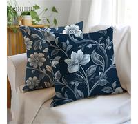 Cojines Exterior gris Funda Cojin 35x35cm 2 Piezas, Cojines Sofa Patrón Terciopelo Funda Cojin, Sofá Cojín Decorativo con Cremallera Oculta para Sofás, Coche, Jardín, Otoño Decorativos Regalo JX-861