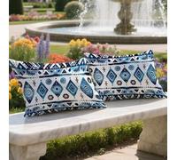 Cojines Exterior Impermeable 50x60cm 2 Piezas Funda Cojin Rectangulares Bohemia Funda de Almohada Lino Cushion Covers Europa del Norte Impresión de Doble Cara Almohada Cushions,Otoño Decor,LY-1081