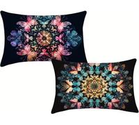 Cojines Exterior Impermeable, Abstracto Fundas Cojines 40x60, Juego de 2 Funda Almohada Animal, Lino Funda Cojin 40x60, Rectangular Pillow Case, Cojin Sofa con Cremallera Oculta, Fácil de Lavar m-123