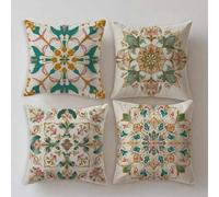 Cojines Exterior Impermeable Datura Funda Cojin 70x70cm Muebles de Jardin Impresin de Doble Cara Lino Grandes Funda Almohada Piedra Turquesa Juego de 4,Primavera Verano Dormitorio Decorativas S774