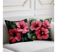 Cojines Exterior Impermeable Funda Cojin 70x70cm Juego de 2 Cojin Sofa Flor Fundas Cojines Verde Funda de Almohada Impresión de Doble Lado Pillow para Balcón Invierno Halloween Otoño Decoración wj-448