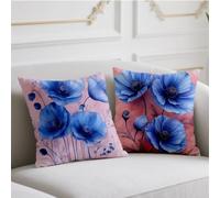 Cojines Exterior Impermeable Funda Cojin 80x80cm Juego de 2 Cojin Sofa Flor Fundas Cojines Rosa Funda de Almohada Impresión de Doble Lado Pillow Patio Balcón Invierno Halloween Otoño Decoración wj-377