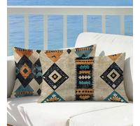 Cojines Exterior Impermeable nórdico, Boho Funda Cojin 40x70 Juego de 2 Terciopelo, Funda de Almohada Rectangulares Impresión Doble Cara con Cremallera Invisible para Sofás Jardín Salón Gifts, Cod877