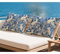 Cojines Exterior Impermeable Verano Funda Cojin 60x90 cm Azul de Lino Funda Almohada Animal Cojine para Sofa Oculta Cremallera Cojine para Sofá Silla Dormitorio Decoración Sof (Juego de 2) qq-629
