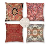 Cojines Exterior Jardin Estilo Marroquí Funda Cojin 60 x 60 Fundas Cojines Sofa, Juego de 4 Fundas de Cojines Funda Cojin con Cremallera Invisible, Almohada Decorativos para Sala de Estar PatioY308