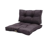 Cojines Exterior para salón de jardín - Ideal para terraza, balcón y salón de Exterior - 60x60 cm - Acolchado, Impermeable y Anti-UV - Gris carbón - DÉCO Arts