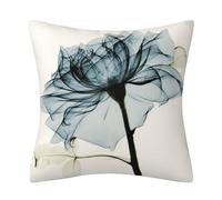 Cojines Flores Abstractas Azules Cojines Sofa Cojines Cama Lino Funda Cojin Cuadradas Cojin para Hogar Decoración Dormitorio Coche Camping Fundas Cojines 50x50cm