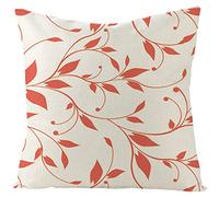 Cojines Flores Naranjas Beige Cojines Sofa Cojines Cama Lino Funda Cojin Cuadradas Cojin para Hogar Decoración Dormitorio Coche Camping Fundas Cojines 40x40cm