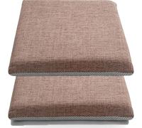 Cojines for Silla 40x40 45×45 50×50cm Cojín Decorativo for Silla, Sofá o Comedor Juego de Cojines de Asiento Estilo Rústico y Transpirable(Café,2spc 40cm/16in)