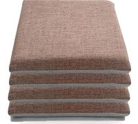 Cojines for Silla 40x40 45×45 50×50cm Cojín Decorativo for Silla, Sofá o Comedor Juego de Cojines de Asiento Estilo Rústico y Transpirable(Café,4pcs 45cm/18in)