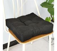 Cojines grandes de espuma viscoelástica para silla, cojines de asiento cuadrados firmes para mujeres mayores y embarazadas, uso en interiores y exteriores, paquete de 4 (negro, 45 x 45 cm), cómodos