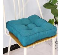 Cojines grandes de espuma viscoelástica para sillas de ancianos y embarazadas, para comedor, sofá, sillón, uso al aire libre, color azul pavo real, paquete de 4, 50 x 50 cm