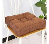 Cojines grandes de espuma viscoelástica para sillas de asiento cuadrado firme para ancianos y embarazadas, sillas de comedor, sofás, sillones, jardín y uso al aire libre (marrón claro, 4 unidades, 50