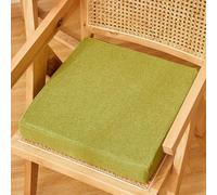 Cojines gruesos de 8 cm para silla, color verde, 1 paquete de almohadillas antideslizantes para sillas de comedor y jardín, funda extraíble de 40 x 40 cm, cojín de cocina para máxima comodidad