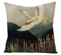 Cojines Grulla Beige Retro Cojines Sofa Cojines Cama Lino Funda Cojin Cuadradas Cojin para Hogar Decoración Dormitorio Coche Camping Fundas Cojines 50x50cm