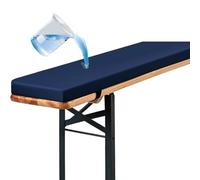 Cojines impermeables antideslizantes para banco de cerveza, 180 x 40 x 5 cm, color azul oscuro, cómodo cojín de asiento para exteriores, para patio, elegante cojín de suelo para sala de estar