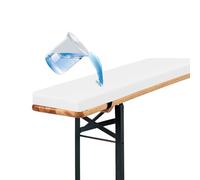 Cojines impermeables antideslizantes para banco de cerveza al aire libre, 190 x 40 x 5 cm, cojines de asiento acolchados para patio, piel blanca, ideal para sala de estar y jardín