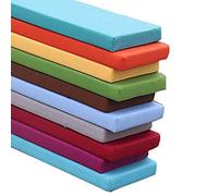 Cojines impermeables para banco de jardín de 23 plazas, 100/120 x 50 cm de largo, cojines de respaldo para sofá o silla de exterior, cojines de respaldo para patio, columpio, color rojo (120 x 50 x 5
