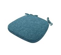 Cojines para asientos, 1 almohadillas for sillas de cocina en forma U, for comedor con lazos largos, adopta una funda algodón y lino estilo granja(Bue)