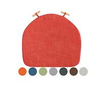 Cojines para asientos, 1 Uds cojines de asiento lavables for sillas cocina, almohadillas for comedor funda desmontable, cojín duradero con diseño, uso en todas las estaciones(Orange)