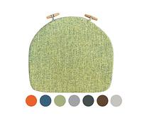 Cojines para asientos, 1 Uds cojines de asiento lavables for sillas cocina, almohadillas for comedor funda desmontable, cojín duradero con diseño, uso en todas las estaciones(Green)
