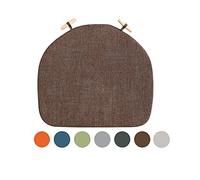 Cojines para asientos, 1 Uds cojines de asiento lavables for sillas cocina, almohadillas for comedor funda desmontable, cojín duradero con diseño, uso en todas las estaciones(Brown)