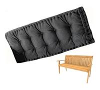 Cojines Para Banco Terciopelo Cojín Rectangular Antideslizante Con Relleno Suave Y Correas, Almohadilla De Asiento Para Comedor, Ventana, Jardín, Terraza, Cocina, Pasillo(Dark Gray,150x60cm)