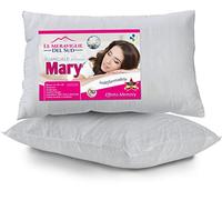 Cojines para cama de matrimonio con efecto Mamory de 80 x 50 x 15 cm. El único par de almohadas para cama indeformable antiácaros hipoalergénicos de última generación para un sueño saludable y cómodo