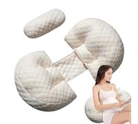 Cojines para Maternidad para : cojín de Apoyo ergonómico, cómoda Almohada de Embarazo | Cojín en Forma de U, Soporte para el Vientre y la Espalda, Almohadilla para Respirar para un sueño