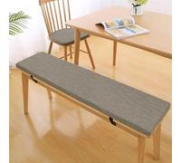 Cojines para muebles de jardín, 140 x 50 x 3 cm, espuma viscoelástica de alta densidad, lino lavable, antideslizante, perfecto para bancos, ventanas al aire libre, asiento de piano, comodidad y estilo