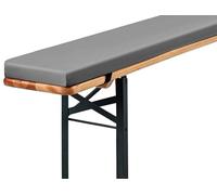 Cojines para muebles de jardín, 220 x 28 x 5 cm, almohadillas para sillas de interior y exterior, espuma de alta densidad, antideslizante, lavable, ideal para mesas de cerveza y tiendas de campaña de
