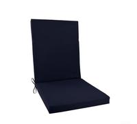 Cojines para silla de jardín, asiento giratorio individual con correas de iones de sol, respaldo de esponja para patio al aire libre (azul-L)