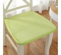 Cojines para Silla en Pana, Cojín para Asiento de Silla en Forma de D, con Lazos, Color Sólido, Sin Relleno, Antideslizante, para Oficina Casa, Espesor 1cm,Verde,40x38cm
