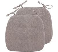 Cojines Para Sillas De Cocina Con Lazos,cojines Para Sillas Para Sillas De Comedor 43x41cm,cojines Para Sillas De Doble Cara Para Comedor,cojines De Asiento Antidesli(Size:Pack of 2,Color:Color café)