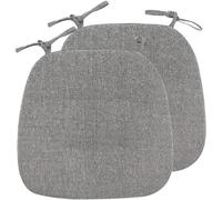 Cojines Para Sillas De Cocina Con Lazos,cojines Para Sillas Para Sillas De Comedor 43x41cm,cojines Para Sillas De Doble Cara Para Comedor,cojines De Asiento Antidesli(Size:Pack of 2,Color:gris oscuro)