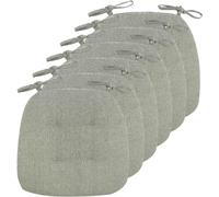 Cojines Para Sillas De Cocina Con Lazos,cojines Para Sillas Para Sillas De Comedor 43x41cm,cojines Para Sillas De Doble Cara Para Comedor,cojines De Asiento Antidesli(Size:Pack of 6,Color:verde)