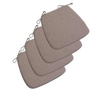 Cojines para sillas de Cocina con Lazos, Juego de 4 Almohadillas Antideslizantes de Espuma para Asientos de Comedor, Color Caqui, 45x42 cm, cómodas Almohadillas para sillas Que brindan Sopor