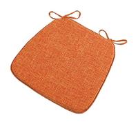 Cojines para sillas de cocina de 17.7 pulgadas con lazos, cojines de espuma de alta elasticidad para sillas de comedor, respaldos extraíbles y antideslizantes para comedor, cocina y oficina, 1 unidad