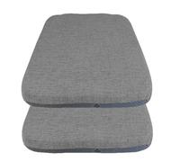 Cojines para Sillas de Comedor, Cojines Cuadrados de 36 x 36 cm, 2/6, 4 cm Grosor, Antideslizantes y Lavables, para Muebles de Jardín y Bistró Dark Grey,2 Pack