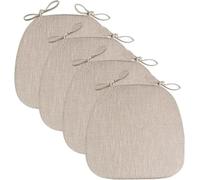 Cojines Para Sillas De Comedor Con Lazos, (juego De 2/4/6) Cojines Para Sillas De Cocina Con Cremallera, Cojín De Asiento De Herradura Suave Y Duradero, Cojines Transpirabl(Size:Pack of 4,Color:Beige)