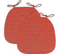 Cojines Para Sillas De Comedor Con Lazos, (juego De 2/4/6) Cojines Para Sillas De Cocina Con Cremallera, Cojín De Asiento De Herradura Suave Y Duradero, Cojines Trans(Size:Pack of 2,Color:naranja)