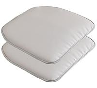 Cojines para sillas de Comedor, de Cuero Impermeable con Base Antideslizante, Paquete de 2, Gris-A, para sillas de Comedor, Almohadillas cómodas para un Mayor Estilo y Soporte.