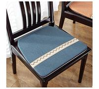 Cojines para sillas de Comedor en Forma de U - Paquete de 2, Almohadillas Antideslizantes para sillas de Cocina y Comedor, Fundas Lavables a máquina (Azul, 40 x 44 cm)