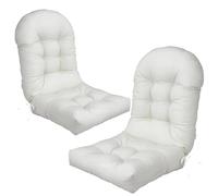Cojines para Sillas De Exterior con Respaldo Alto, Set 1/2, Impermeables Y Antideslizantes, 110 * 50 * 10cm Pulgadas, para Jardín, Terraza Adirondack(White)